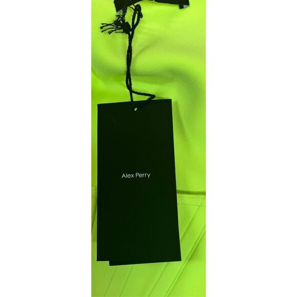 Alex Perry Exclusive Dale Stretch-Crepe Corseted Mini Dress in Green NWT Size 12 - Picture 9 of 12